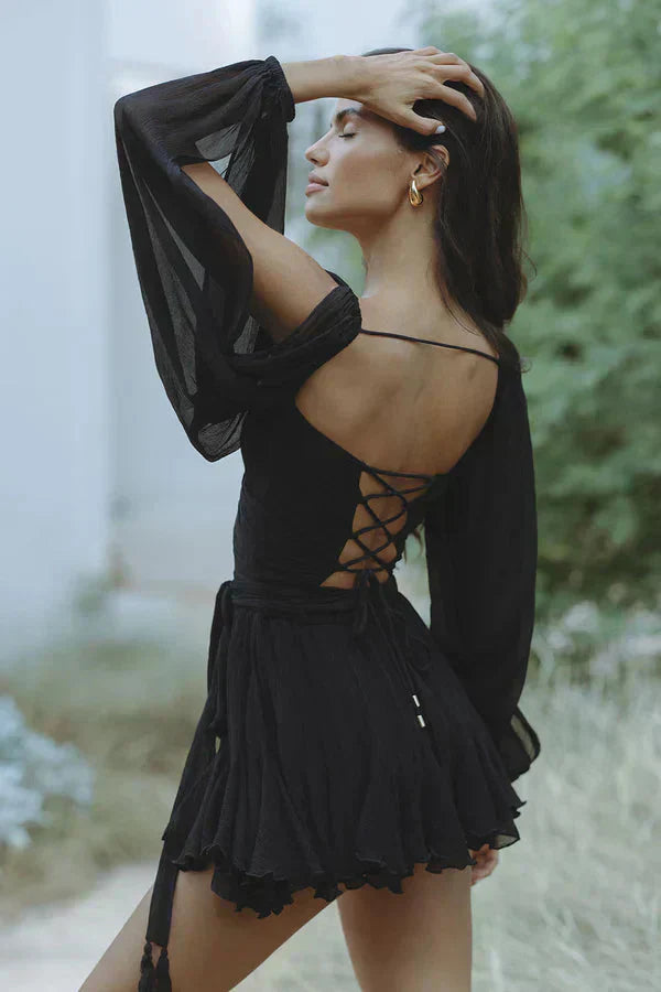 Violetta | Fun mini dress with balloon sleeves