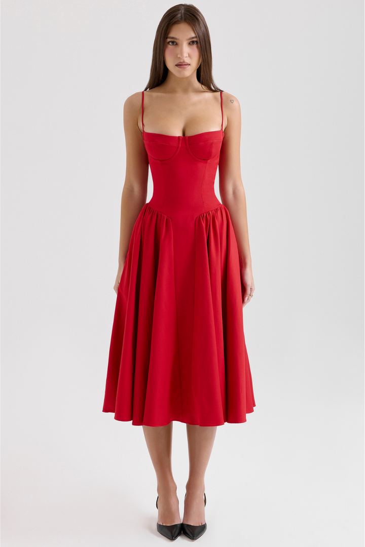 Celine | Corset Midi Dress