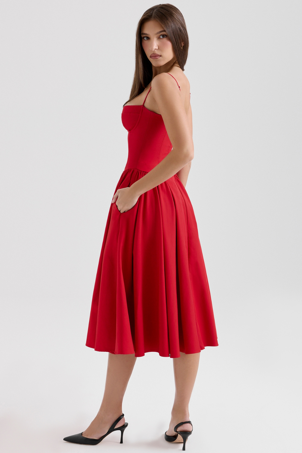 Celine | Corset Midi Dress