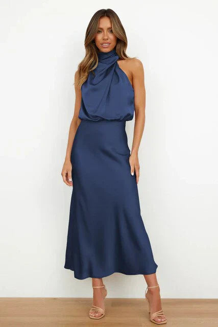 Benthe | Midi Dress with Off-Shoulder Design