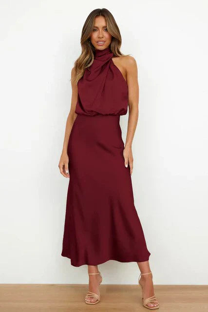 Benthe | Midi Dress with Off-Shoulder Design