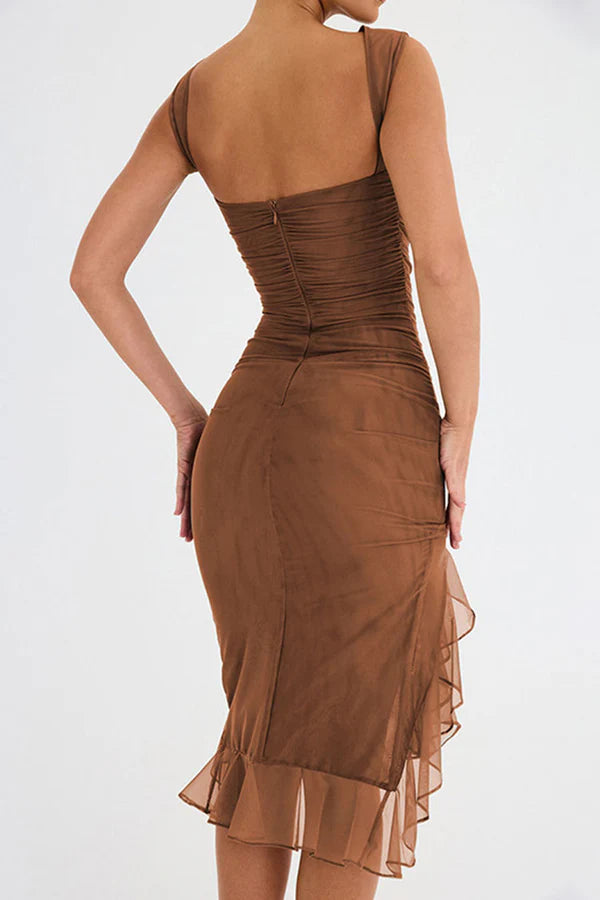 Charlotte | Ruffle Midi Dress