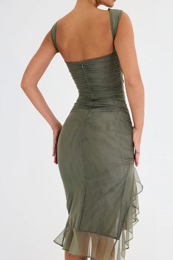 Charlotte | Ruffle Midi Dress
