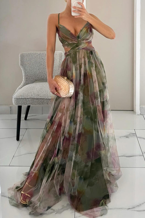 Carola | Charming Floral Print Maxi Dress