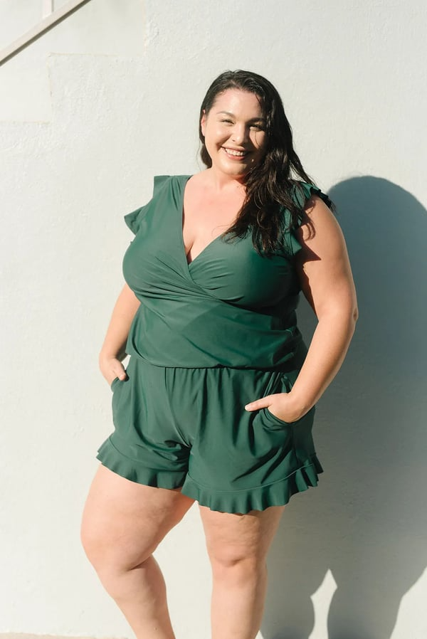 Agnieszka | Swimsuit with Ruffles and Bust Support
