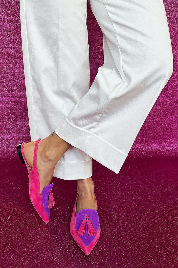Tassella | Colorful Ballet Flats with Tassels and Decorative Ankle Strap