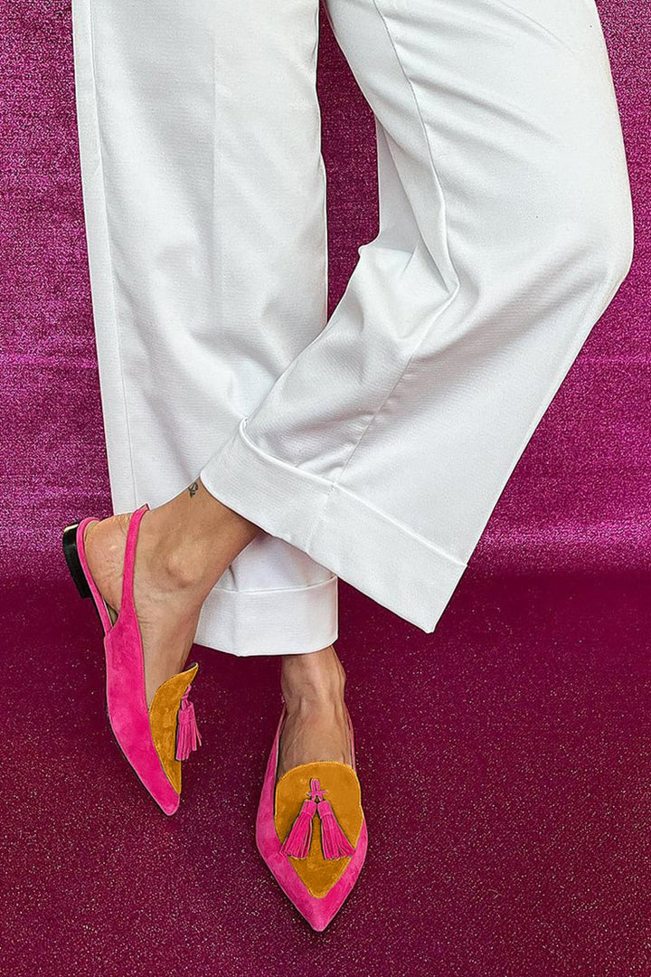 Tassella | Colorful Ballet Flats with Tassels and Decorative Ankle Strap