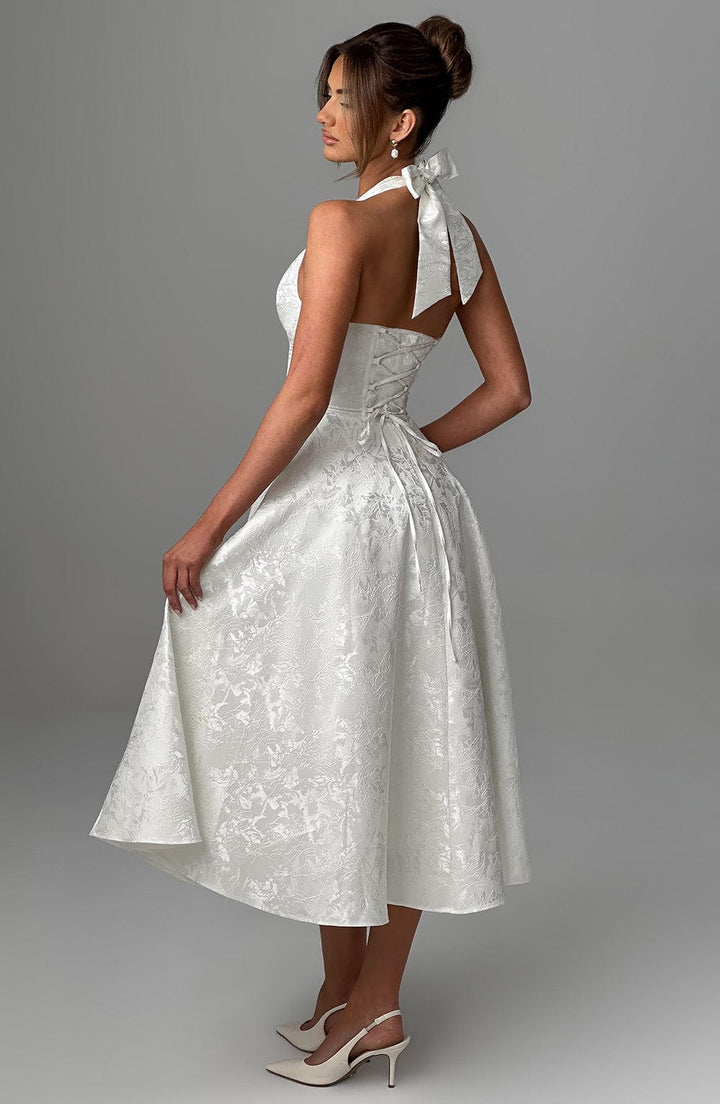 Ara™ | Midi Dress with a High Neckline