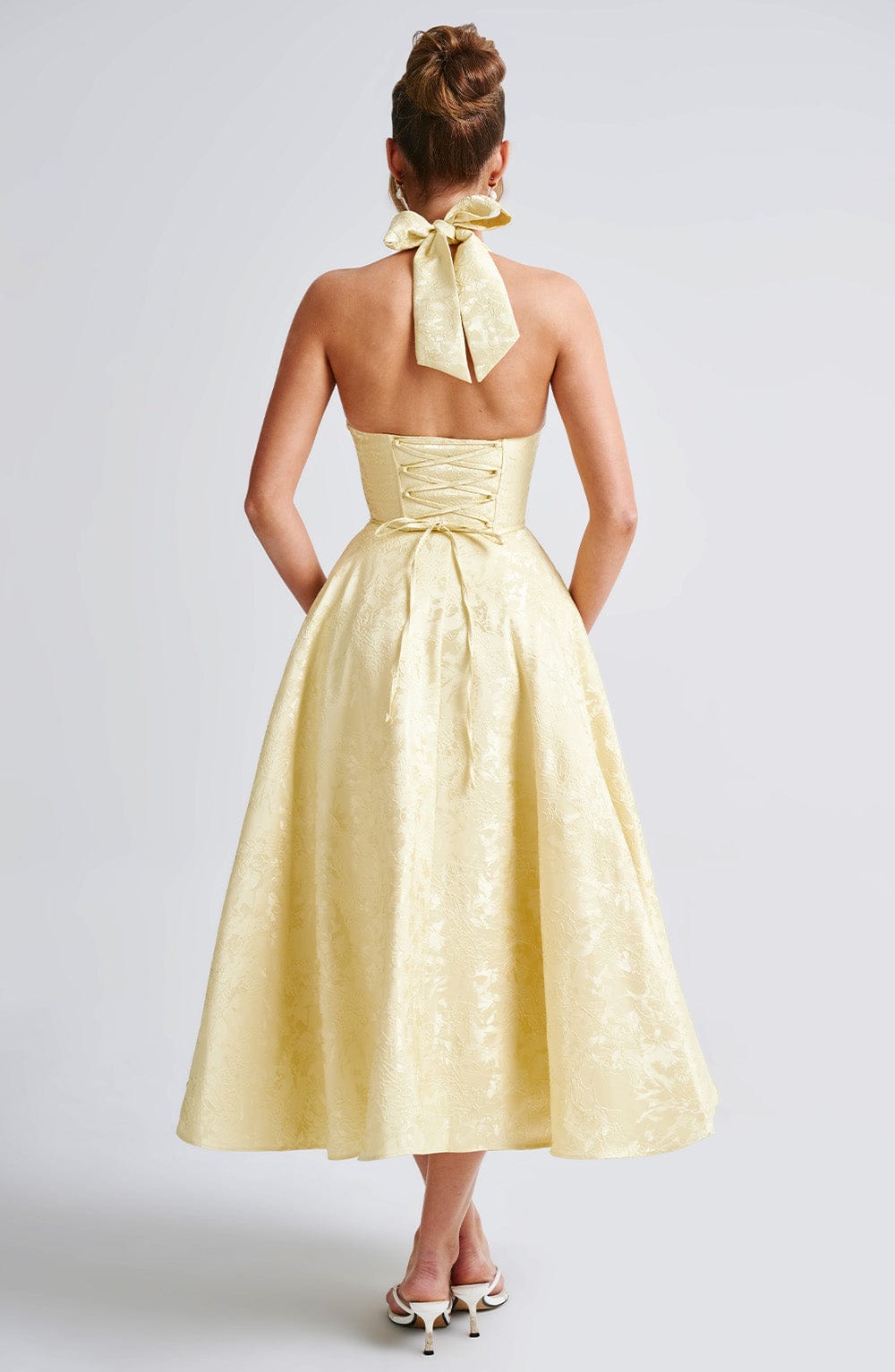 Ara™ | Midi Dress with a High Neckline