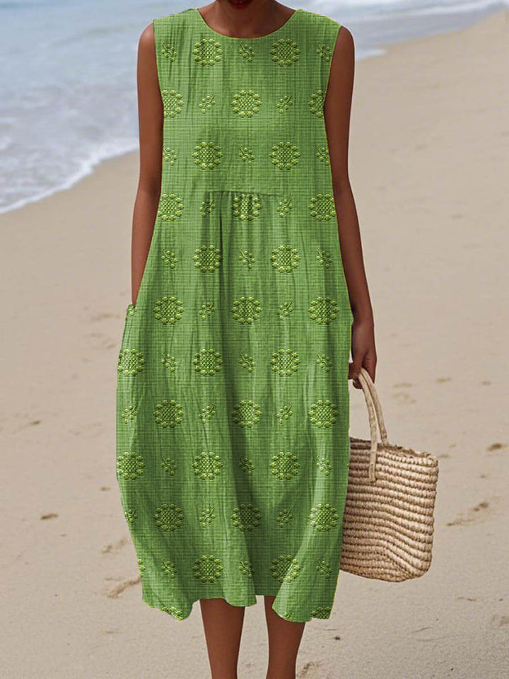 Amara | Sleeveless Cotton Pocket Dress