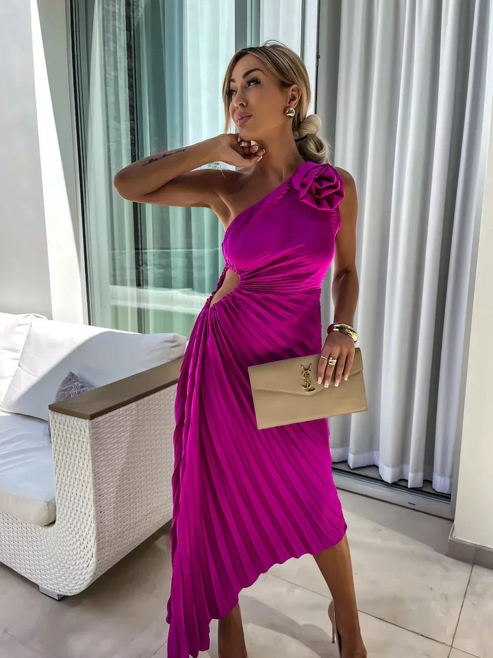 Lizbeth | Dress with Floral Shoulders