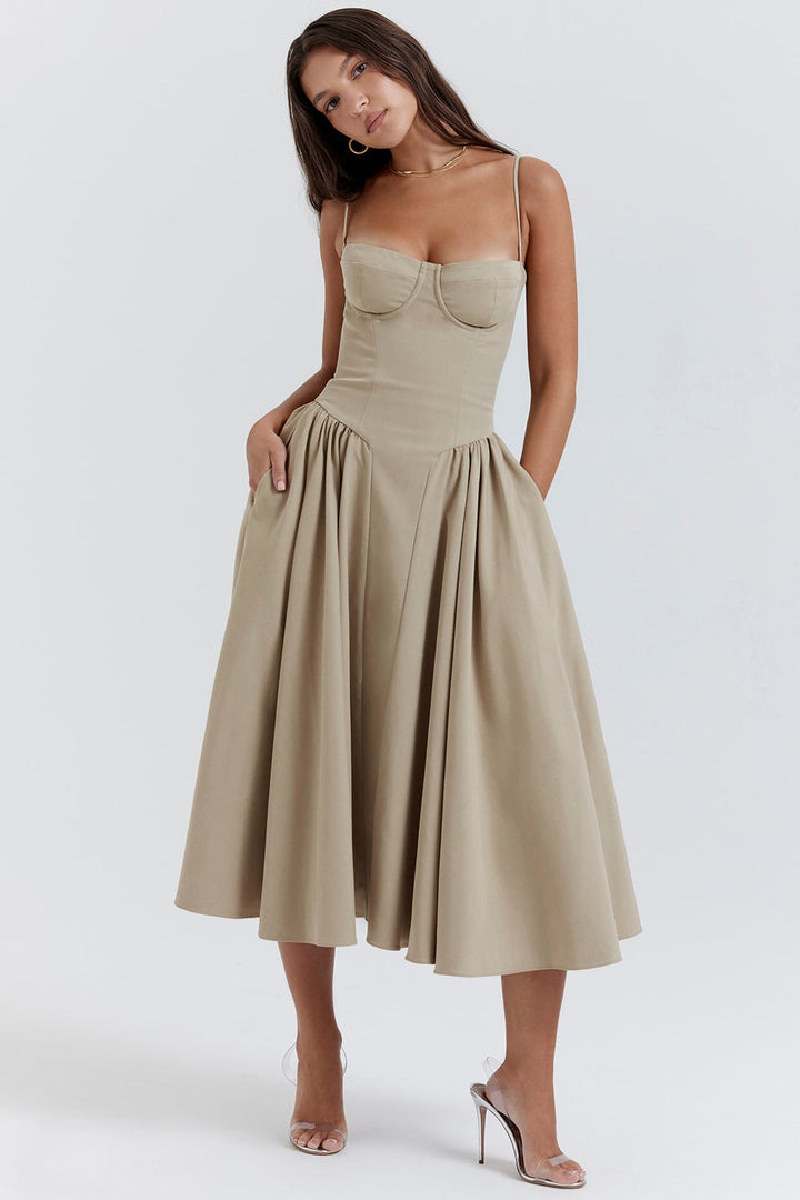 Celine | Corset Midi Dress