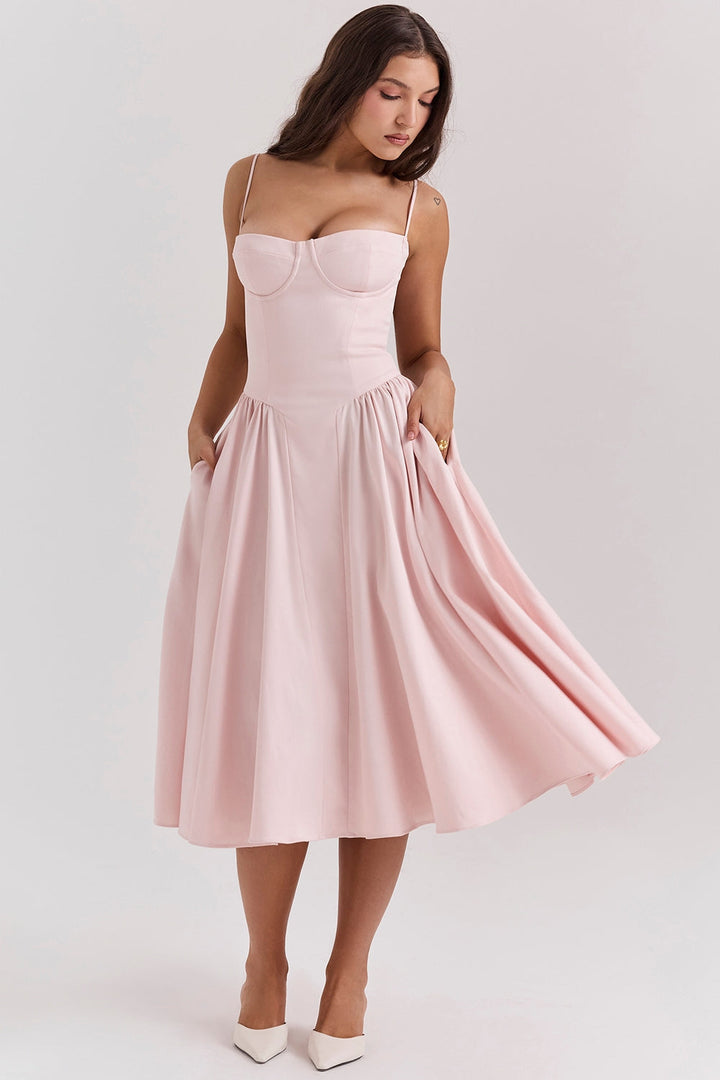 Celine | Corset Midi Dress