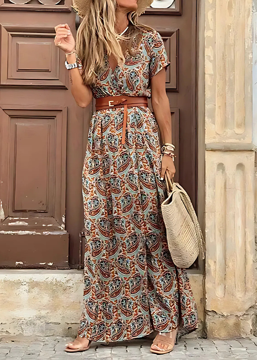 Romy | Boho Gathered Waist Maxi Dress