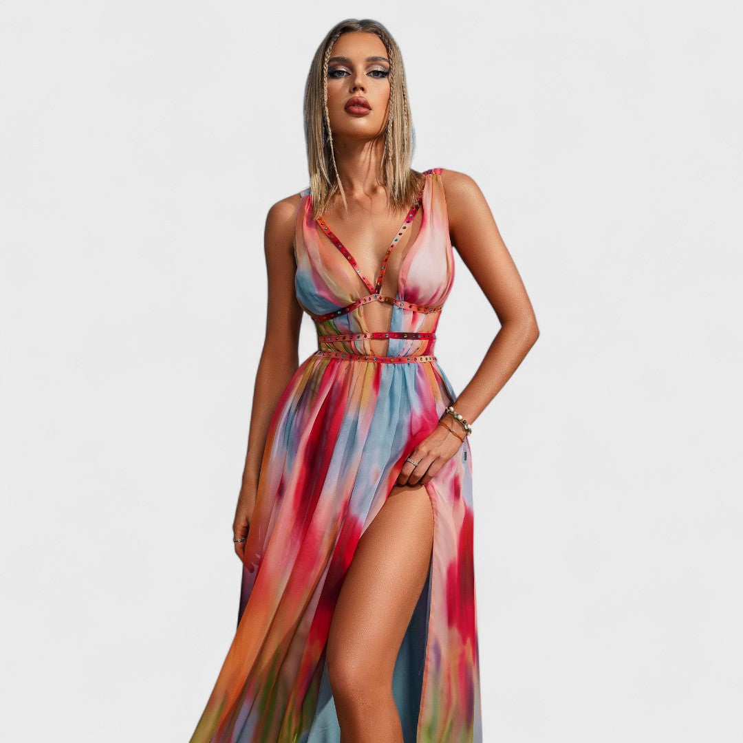 Freya | Long Painted Dress