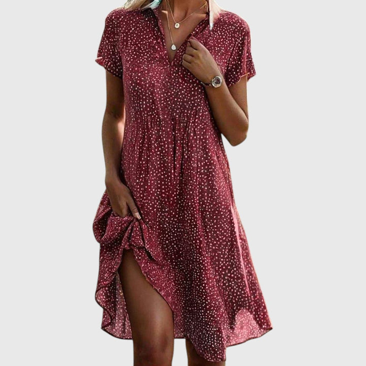 Mary | Short Sleeve Midi Dress