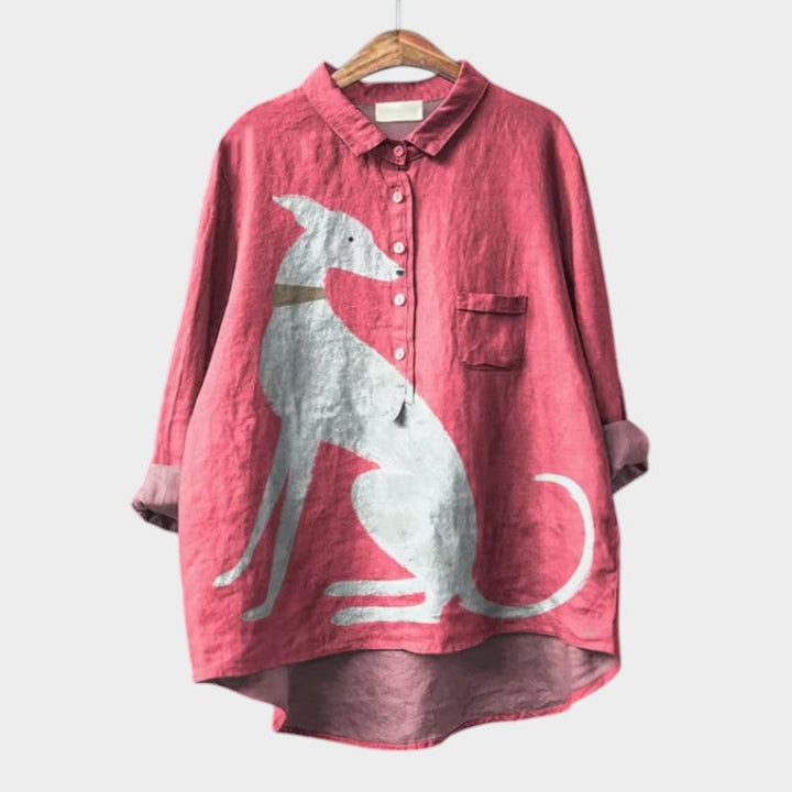 PALMIRA | Oversized Dog-Print Shirt