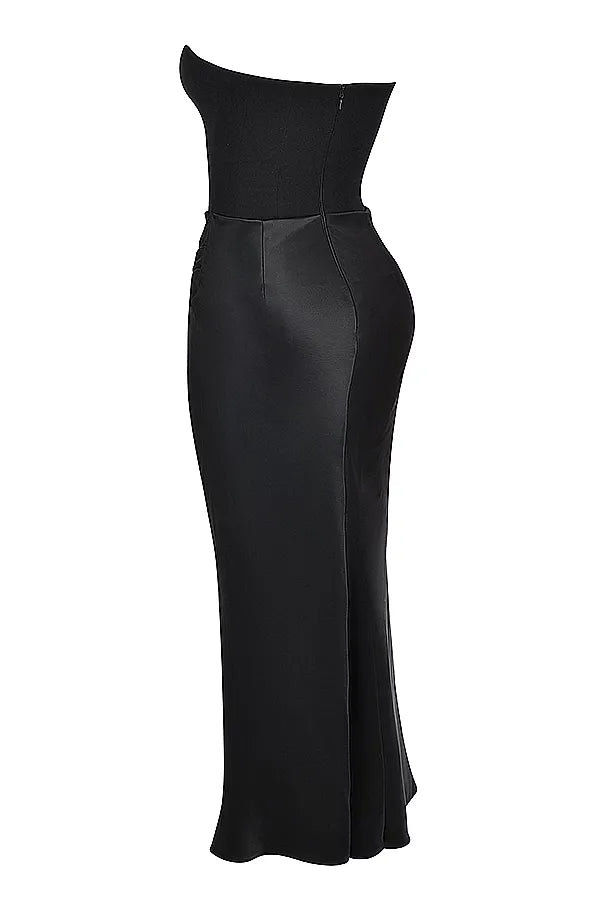 Victoria | Sophisticated Black Maxi Dress