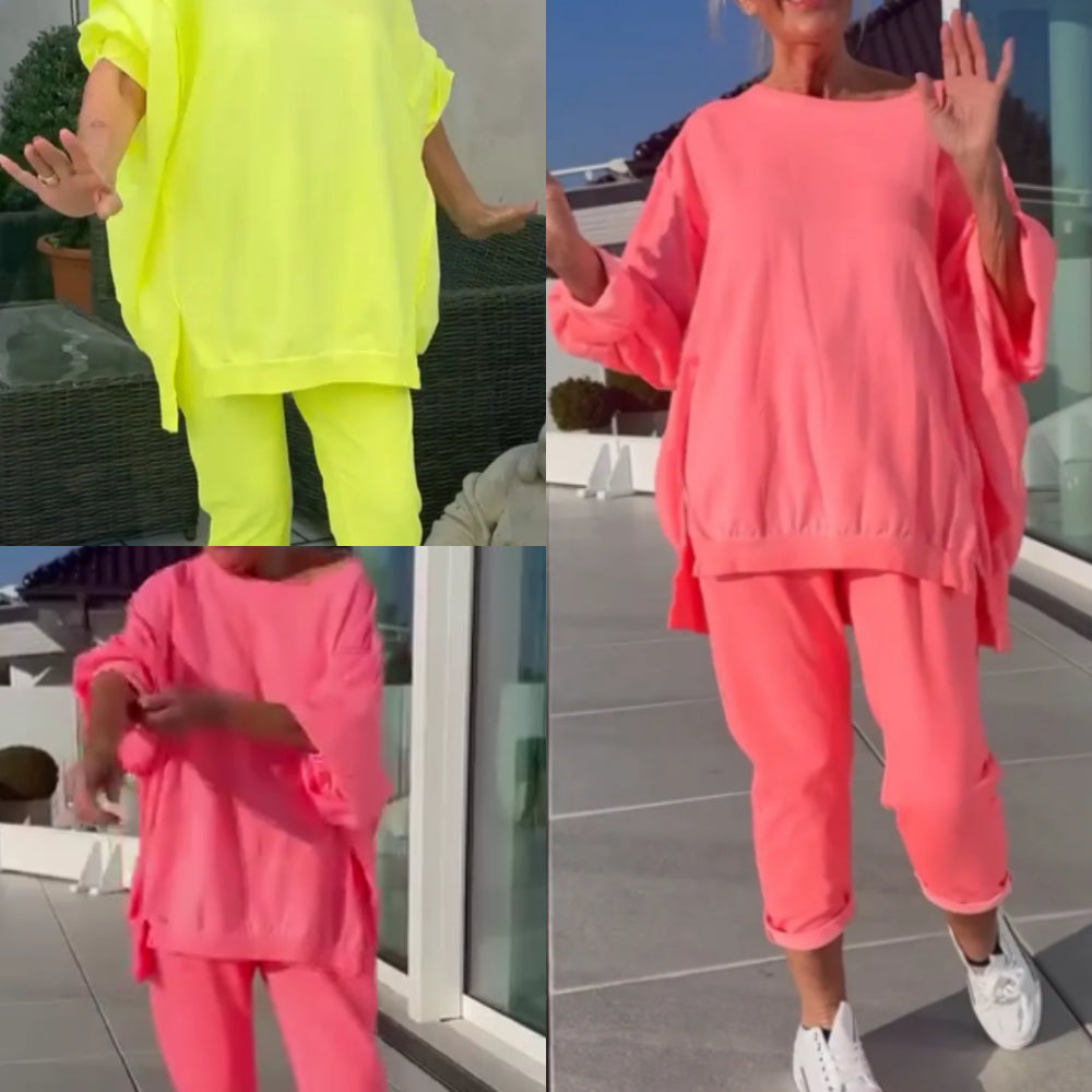 Teresa | Two-piece women’s set with round-neck top and pants